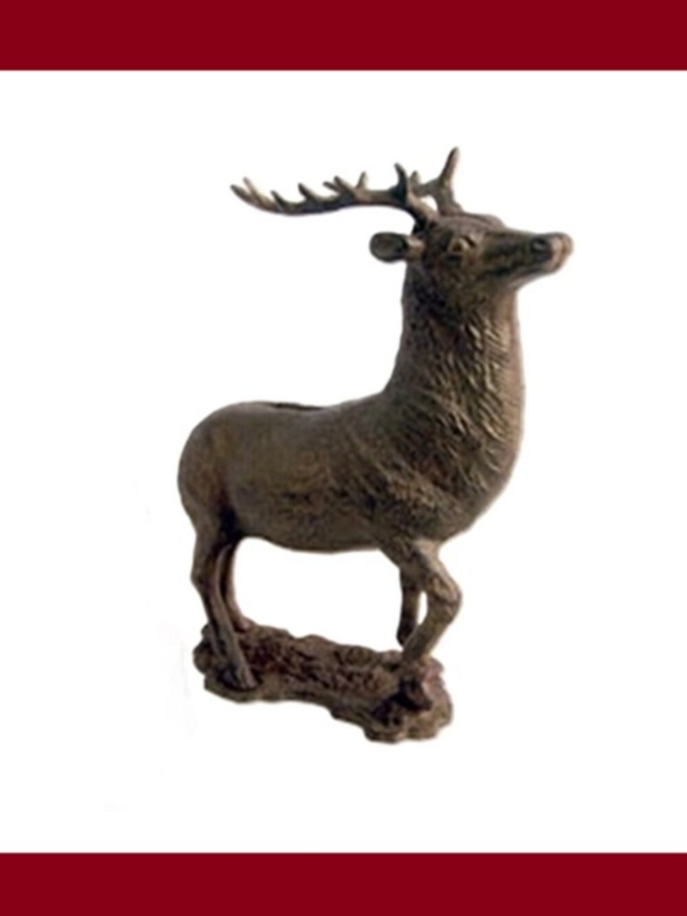 Cast Iron Huge Large Elk Statue / Figurine 12" tall by 10" long 04632